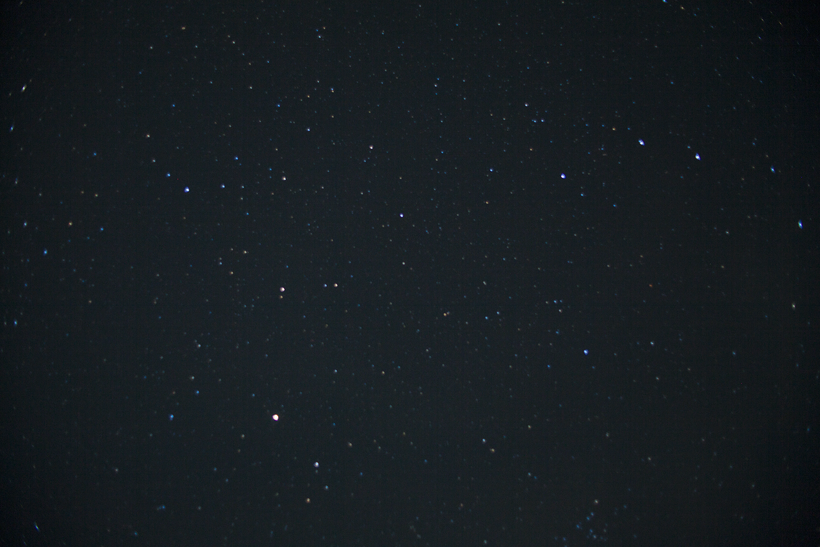 Star field looking northwest, low elevation